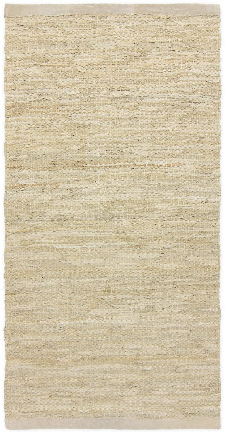 Rug Solid Leather Tapijt Beige, 60 X 90 Cm