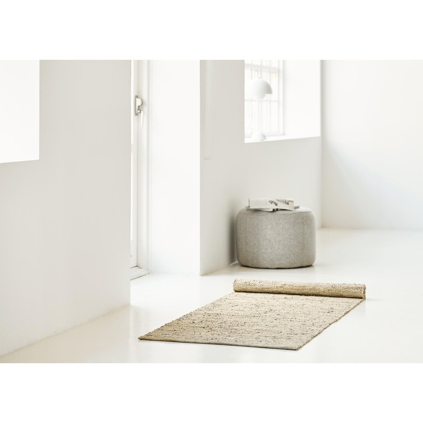 Rug Solid Leather Tapijt Beige, 60 X 90 Cm