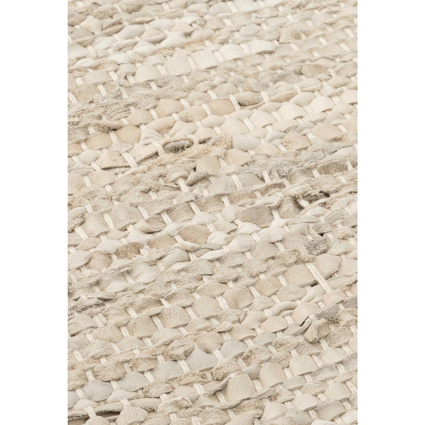 Rug Solid Leather Tapijt Beige, 60 X 90 Cm