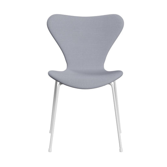 [product_category]-Fritz Hansen 3107 Chair Full Upholstery, White/Steelcut Mouse Grey-Fritz Hansen-3107FU-STI120-DRWH-FRI-1