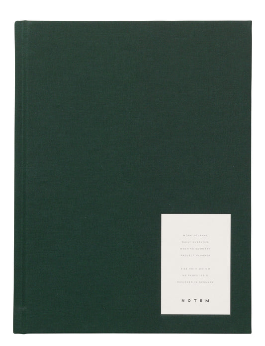[product_category]-Notem Studio Even Work Journal Large, Dark Green Cloth-Notem Studio-5713990000251-0503005-NOT-1